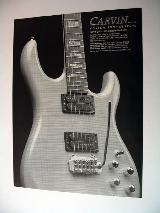 Carvin Electric Guitar 1996 print Ad