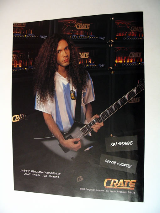 Crate Blue Voodoo Amps Marty Friedman Megadeth print Ad