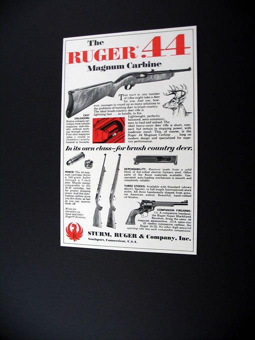 Ruger .44 Magnum Carbine Deer Rifle Gun 1967 print Ad | eBay ruger 44 magnum rifle. Ruger .44 Magnum Carbine Deer Rifle Gun 1967 print Ad | eBay
