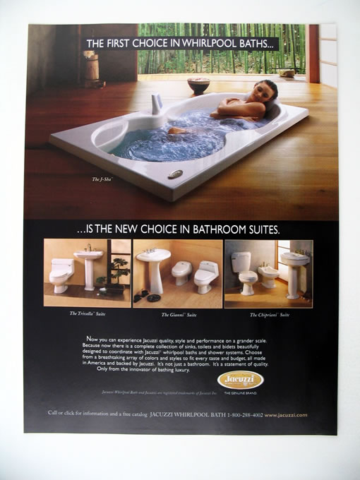 Jacuzzi JSha Whirlpool Bath baths Bathroom Suites 1999 print Ad