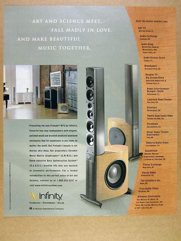 infinity prelude speakers
