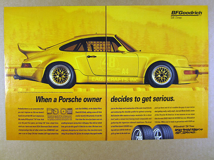 1973 Porsche Carrera Race IMSA 911 Vintage Advertisement Car Print Ad J376