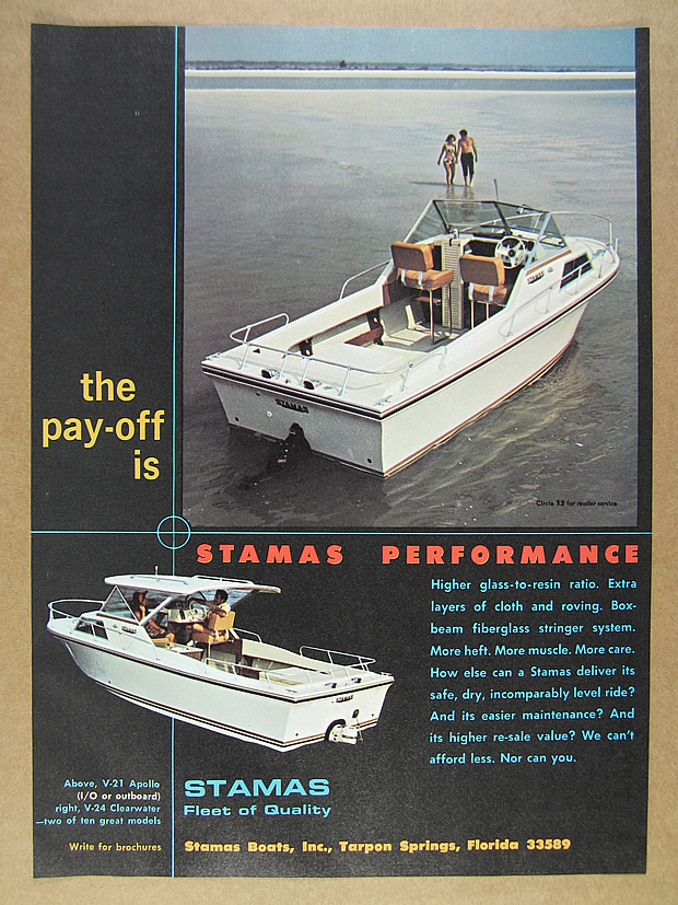 Boats Vintage Print Ad 1972 Airstream